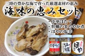 海味の恵みセット [上平 宮城県 気仙沼市 20565655] 魚介類 魚介 ホタテ 帆立 ほたて 牡蠣 カキ ほや ホヤ 海鞘 珍味 加工品 おつまみ
