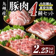 isa429 九州産 豚肉4種セット (合計2.25kg)【サンキョーミート株式会社】