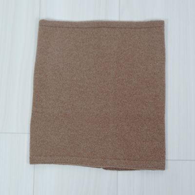 E1407国産カシミヤ糸使用国内生産カシミヤ１００％ネックウォーマ（キャメル）