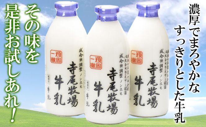 寺尾牧場のこだわり濃厚牛乳（ノンホモ牛乳）3本セット 900ml×3本 厳選館《90日以内に出荷予定(土日祝除く)》 和歌山県 日高町 濃厚牛乳 牛乳 ノンホモ牛乳 成分無調整---wsh_cgsk97_90d_25_16000_3p---