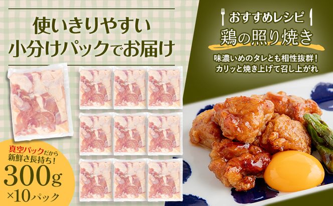 【2024年5月発送】宮崎県産 若鶏もも肉 300g×10P 計3kg_M241-001-may