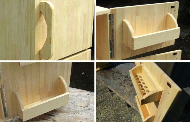 099H2208 手作り木製 収納メインの大型冷蔵庫