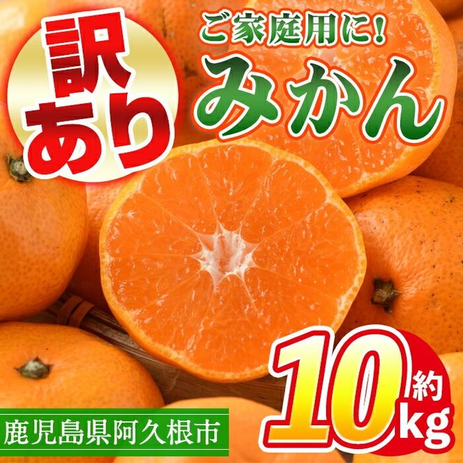 先行予約受付中！2024年10月上旬以降順次発送予定！＞訳あり！鹿児島県産みかん(計約10kg) 大容量 傷あり 不揃い 国産 柑橘 果物 くだもの  フルーツ【三笠農業生産】a-12-88（鹿児島県阿久根市） ふるさと納税サイト「ふるさとプレミアム」