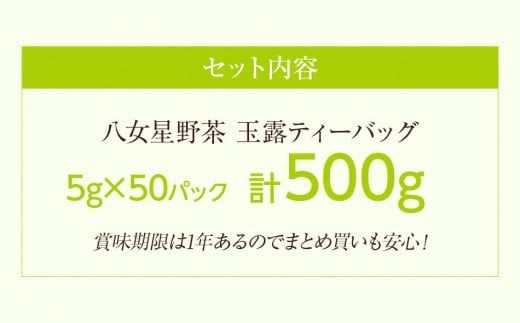 八女星野玉露ティーバッグ（50パック）