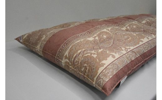 O28純毛わた入り手作り敷ふとん　色ピンク系　柄おまかせ