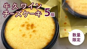 【 数量限定 】 牛久 ワイン チーズケーキ 5個 贅沢 スイーツ デザート ケーキ 白ワイン クリームチーズ 冷凍 [BX001us]