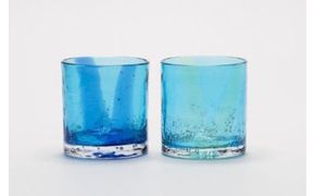 【RYUKYU GLASS WORKS 海風】はまういロックグラス2色セット