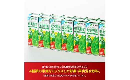 伊藤園 充実野菜 緑の野菜ミックス（紙パック）200ml×48本【6ヶ月定期便】 【 全6回 伊藤園 飲料類 野菜ジュース 野菜 ジュース ミックスジュース 飲みもの】 [D07324t6]