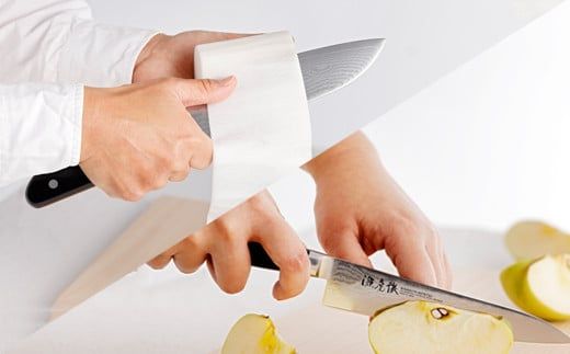 源虎徹 銀彩ダマスカス 三徳 180mm （M100/安田刃物）