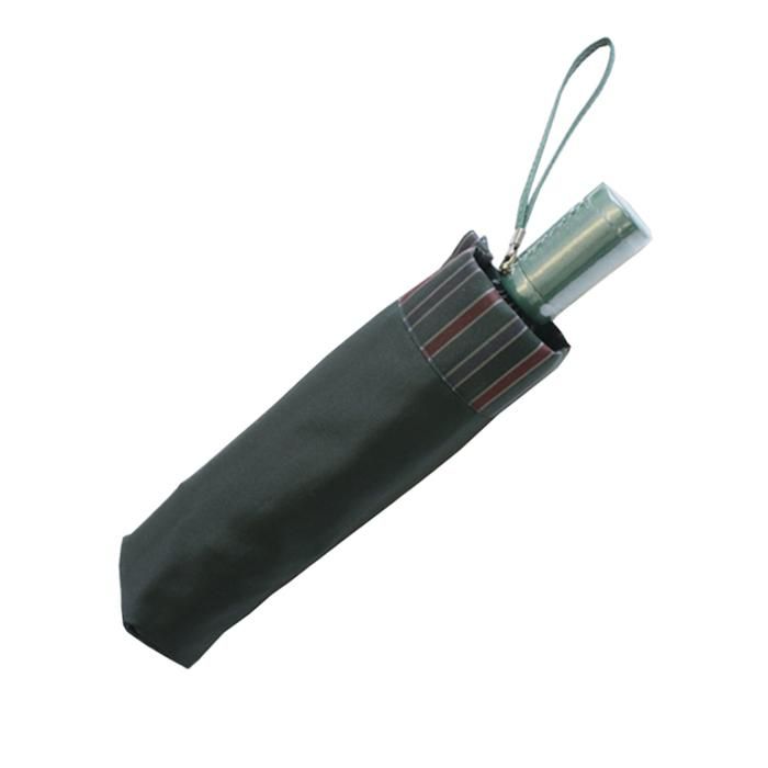 槙田商店 [紳士折りたたみ雨傘]Tie Plain×Stripe 緑