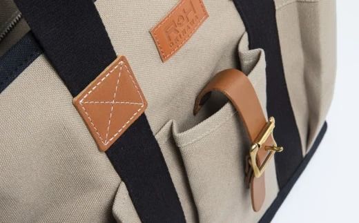 「琉球帆布」クラフトマンバッグ（ライトブラウン） - 実用性 帆布 トート キャンバス生地 丈夫 ベーシック おしゃれ ファッション お出かけ かばん 鞄 手仕事 手づくり ハンドメイド 琉球帆布 伝統技術 沖縄県 八重瀬町【価格改定】