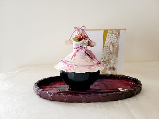 着物ドールリウム 華姫 近江麻布使用 伝統工芸和紙人形の食器等装飾品【FH01SM】