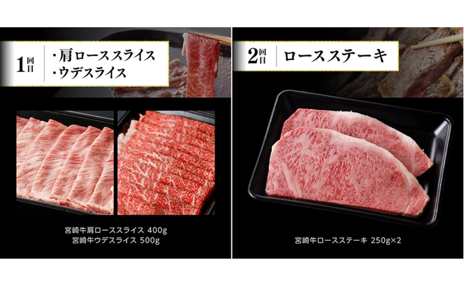 【定期便】宮崎牛と宮崎県産豚６ヶ月定期便Ｃ【肉 牛肉 豚肉 国産 宮崎県産 黒毛和牛 肉質等級4等級以上 4等級 5等級 ミヤチク ステーキ 焼肉 しゃぶしゃぶ 全６回 定期便 】[D00684t6]