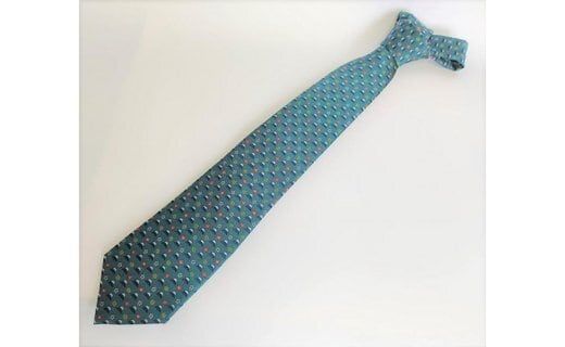 富士桜工房シルクネクタイ「富士と四季(緑)」限定オリジナルデザイン FAA1038