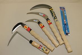 高級草刈鎌・鋸鎌・草削り・ダイヤ砥石の6点セット