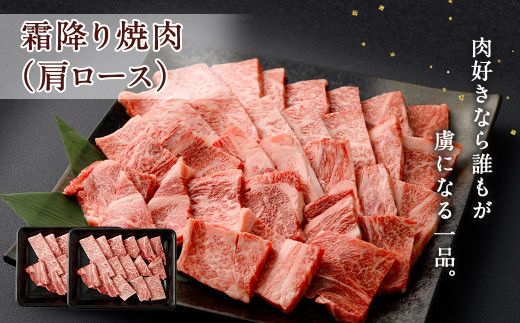 ＜宮崎牛 焼肉 定期便3回＞翌月下旬頃に第1回目発送（12月は中旬頃）【c1177_ya】 霜降り 肩ロース 赤身 計約2kg