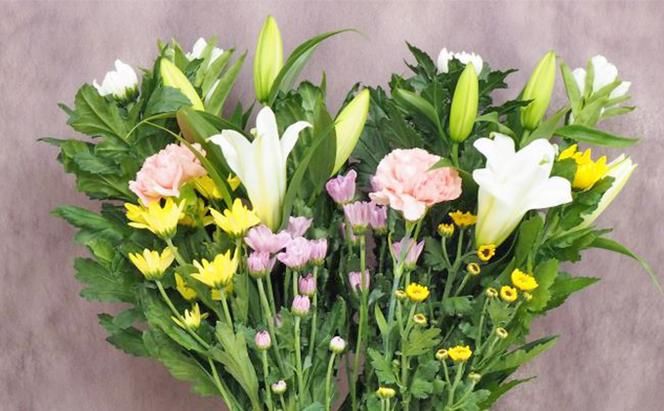 お供えのお花DX（生花組花2束）1年コース[ PT0065-020000]