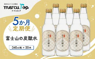 【５か月連続】富士山の炭酸水（340ml瓶×20本）＜毎月お届けコース＞ FBB020