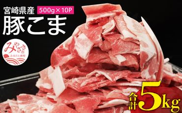 宮崎県産 豚こま 5kg_M109-024