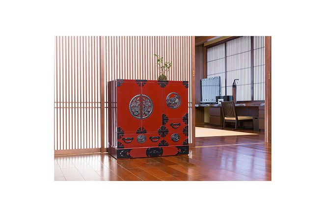 仙台箪笥 帖面箪笥 朱色漆塗り (申込書返送後、3ヶ月～8ヶ月程度でお届け)|06_kyk-350201