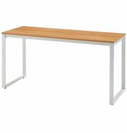 MTKTミーティングテーブル 幅160（6.天板ナチュラル×脚部ホワイト） ミーティング 打ち合わせ 作業机 家具 テーブル 愛西市 / タック株式会社 [AEAH014-6]