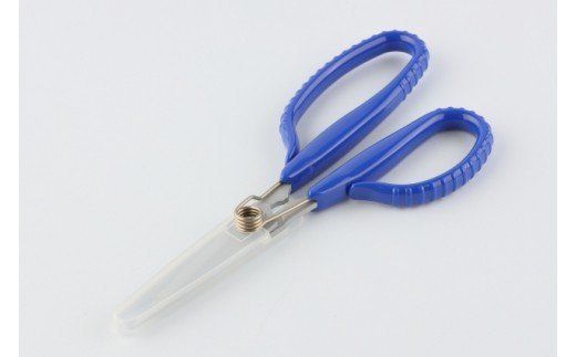 H14-16 形状記憶カスタムハサミ バネ付 右手用（青ハンドル）	