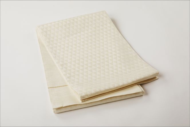 丹後の藤布 京袋帯「古代藤糸丸重文」 白 FY00076（京都府京丹後市  