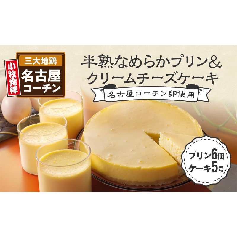 名古屋コーチン卵の半熟なめらかプリン&クリームチーズケーキ[020N01]
