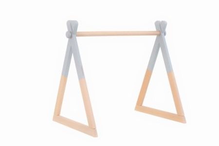 NG-6 HOPPL（ホップル）　ベビージムセット（グレー）・ハンギングトイ（ブルー）