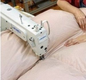 夏用ダウンケット（羽毛肌掛布団）シングルサイズ150×210　＊ホック付き二枚合わせ対応可能　色：クリーム