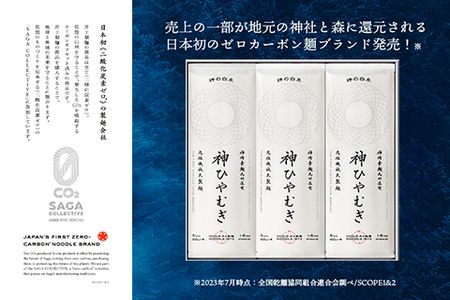 神の白糸「神ひやむぎ」6袋入【麺 めん SDGs 佐賀県産 夏 ギフト お中元 贈り物 乾麺 保存食 井上製麺】(H057135)