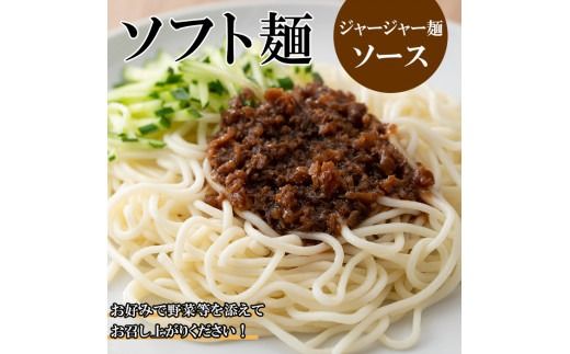 ソフト麺セット(10食分)トマト系・ジャージャー麺ソース2種(各5個)付 ソフト麺 麺 小麦 トマト ジャージャー麺 セット 給食 【福永食品】akn005-01