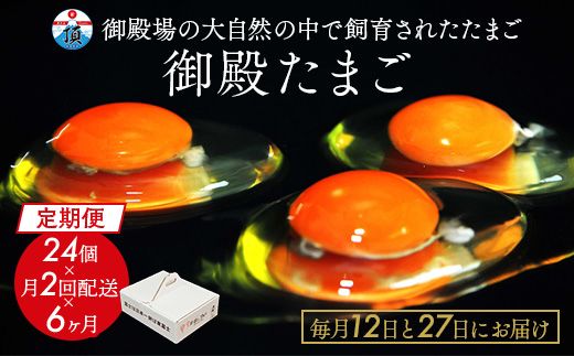 [定期便6ヶ月][毎月12日と27日にお届け]御殿たまご 赤たまご 24個入×月2回(破損保障含む)(6個入モウルドパック×4P入) ◇ | 卵 タマゴ 玉子 たまごかけご飯 生卵 鶏卵 卵焼き 国産 御殿場産 ※北海道・沖縄・離島への配送不可