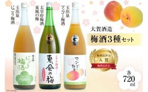 20008.梅酒品評会で入賞_大賀酒造_梅酒３種セット＜大賀酒造＞【福岡県筑紫野市】