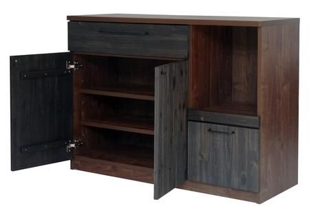 クイナ 117キッチンカウンター 【カウンター ダイニング 和モダン スチール アクセント 組立設置付 梱包材引き取り 完成品】(H062240)