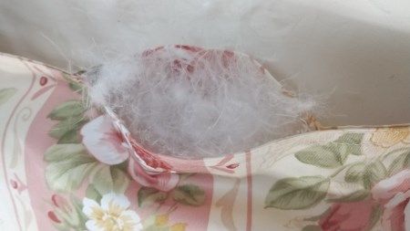 フランス産ホワイトダック90%羽毛布団　シングルサイズ（60サテン）　色：21780ピンク