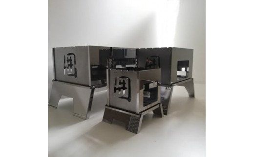 【S/M/Lサイズ】 セット販売 焚き火台 囲 艶消し 2トーン ネーム ビニールケース付 [新星金属製作所 大阪府 守口市 20940970] かこみ キャンプ ソロ ツーリング 山登り BBQ バーベキュー コンロ 焚火台 焚き火 折り畳み コンパクト 軽量