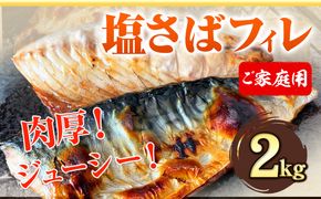 ご家庭用 塩さばフィレ 2kg 株式会社魚鶴商店 《30日以内に出荷予定(土日祝除く)》 さば 塩サバ 鯖 ---wsh_fuot82_30d_25_20000_2kg---