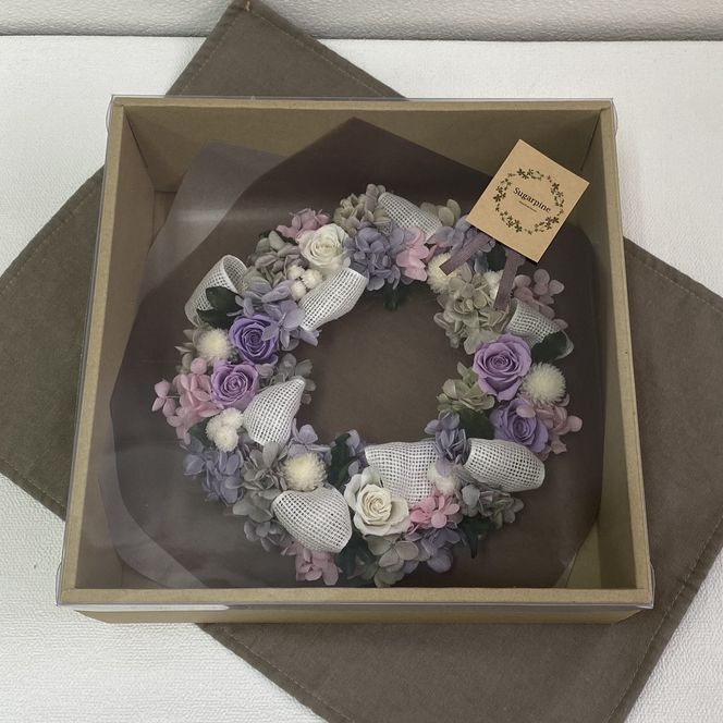 AJ050-1 プリザーブドフラワーアレンジ【フリール】春日部市 シュガーパイン