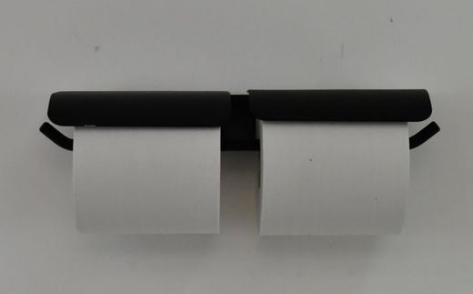 D63-05 アイアン ヨークペーパーホルダーA 2連 (トイレ用鉄製家具)