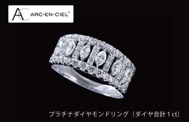 TUC0005 【高島屋選定品】プラチナダイヤモンドリング（ダイヤ合計 １ct）65N0053