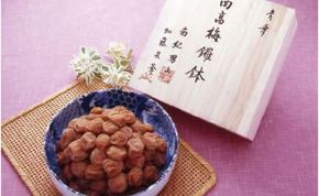 【ギフト】南紀男山焼き鑼鉢入　うす塩味梅1Kg    	T055-GFT