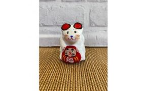 達磨抱き子(ねずみ)手作り張子人形【埼玉県 春日部市 達磨抱き子 ねずみ 干支 置物 手作り 張子人形 縁起物 伝統工芸 ギフト】(AW014-1)