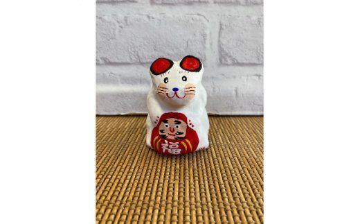 達磨抱き子(ねずみ)手作り張子人形【埼玉県 春日部市 達磨抱き子 ねずみ 干支 置物 手作り 張子人形 縁起物 伝統工芸 ギフト】(AW014-1)