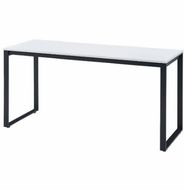 MTKTミーティングテーブル 幅160（3.天板ホワイト×脚部ブラック） ミーティング 打ち合わせ 作業机 家具 テーブル 愛西市 / タック株式会社 [AEAH014-3]