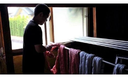 郡内織物「富士桜工房」シルクネクタイ 市松 緑青 FAA1011