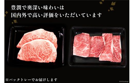 牛肉 宮崎牛 ロースステーキ 500g & モモステーキ 400g 計900g [ミヤチク 宮崎県 日向市 452060612] 肉 ステーキ ロース モモ 赤身 冷凍