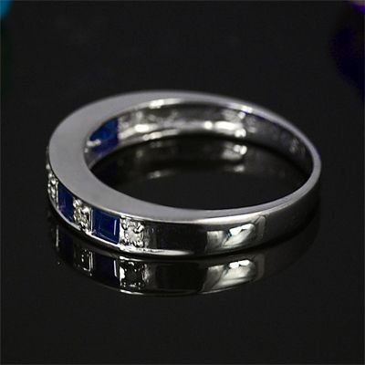 サファイヤ リング 0.6ct K10WG （14404）　BR-29