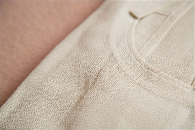 丹後ちりめん・割ぽう着 色（アイボリー）　TR00001　キッチン用品 エプロン 割烹着 ちりめん 料理 アイボリー キッチン用品