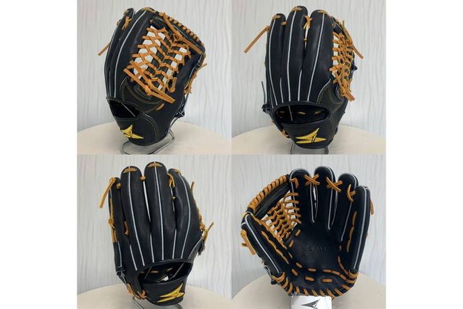 SAEKI　野球グローブ 【硬式・品番175】【ブラック】【Rオレンジ】【クリーム】